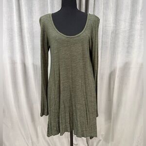 Allen Allen Forest Green Long Sleeve Top